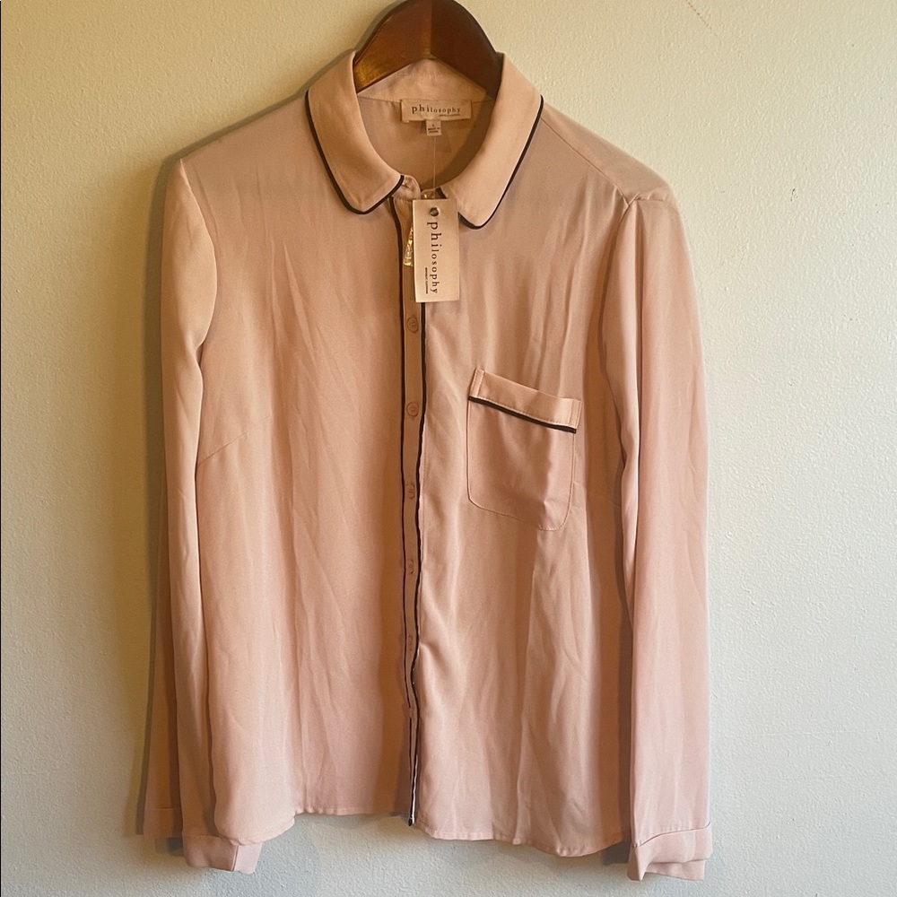 Philosophy Blush Pink button down